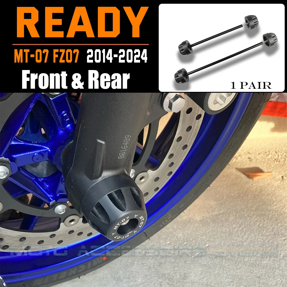 

For Yamaha MT-07 FZ-07 2014-2025 Motorcycle front rear axle fork collision protection slider wheel landing device