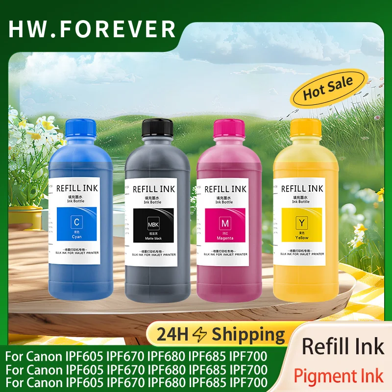 

500 мл PFI-120 320 206 306 PFI-107 102 104 106 пигментные чернила для принтера Canon TM200 205 300 305 IPF500 700 710 650 655 750 755 600