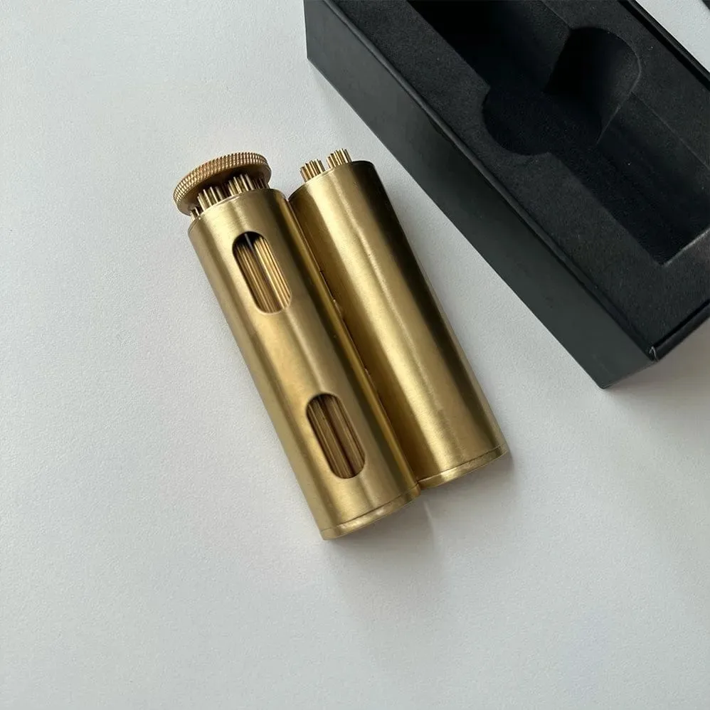 Round Cigarette Rolling Solid Brass Cigarette Rolling Machine Smoke Manual Tobacco Roller Handmade Can Fit 70mm Rollie Paper