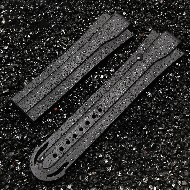 ORIS 다이빙 시계 스트랩에 적합, 7730 돌출 고무 방수 스포츠 시계 스트랩, 모터스포츠 윌리엄스 7740 24x12mm