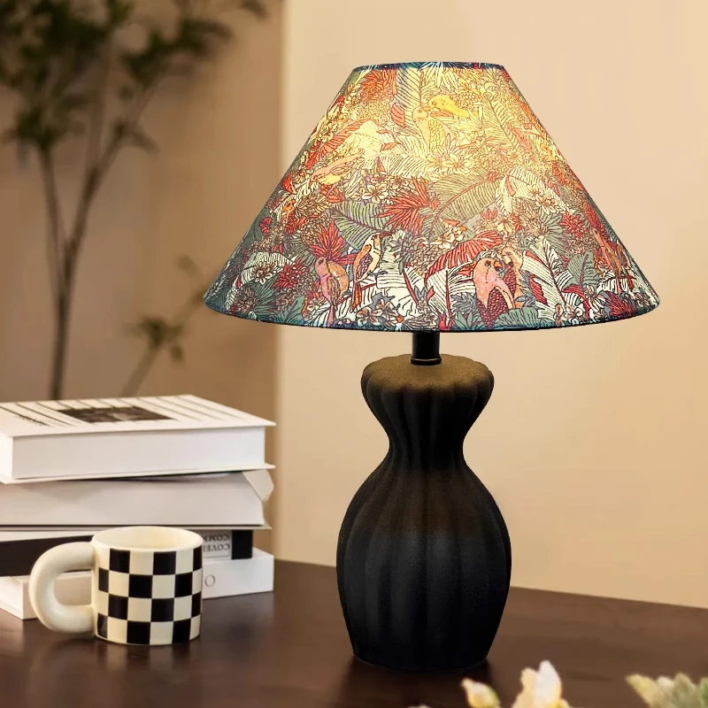 

Japanese-style wabi wind pottery pot desk lamp New Chinese retro homestay designer living room hotel bedroom bedside decora