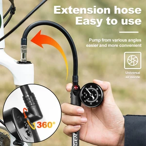 X-TIGER 300psi مضخة هواء دراجة محمولة ذات ضغط عالي مع مقياس للشوكة والتعليق الخلفي ، ممتص الصدمات الجبلية أعلى 6 مبيعات إطار تعليق كامل 26 - رقم 5