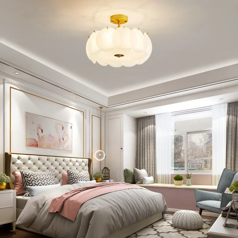 

Gold Round Modern LED Ceiling Lights For Living Study Room E14 Indoor Lamps Parlor Foyer Lustres Lampadario Luminaire