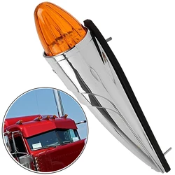 Car Roof Cab Light with Mat Chrome Shell 15.55*3.54inch for 12V Pick-up Trucks, Lorries Roof Top Marker Running LED Lights