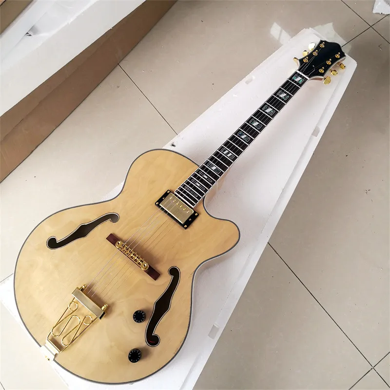 Maple Wood Hollow Electric Guitar, A Variety of Colors Can Be Customized, 6 Strings