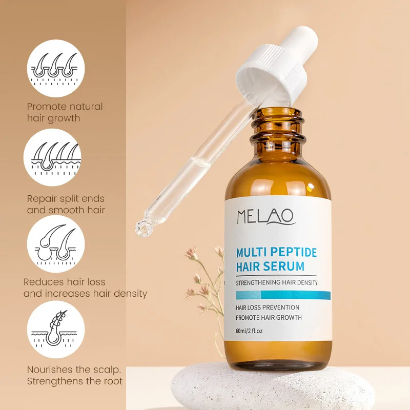 Peptide Hair Strengthening Serum - Repairs Frizz & Split Ends for Strong, Smooth & Nourished Hair