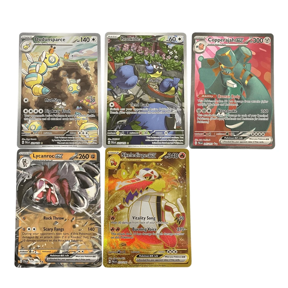 Pokemon PTCG English Version Lycanroc Skeledirge Copperajah Single Card Game Anime Collection Cards DIY Toys Gifts