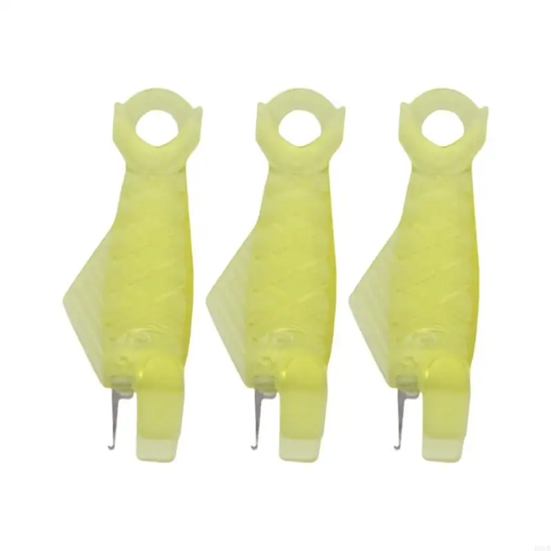 H8WB Quick Threading Tool for Sewing Machines Mini Fish Shaped Needle Threader with Sturdy Plastic Metal Construction