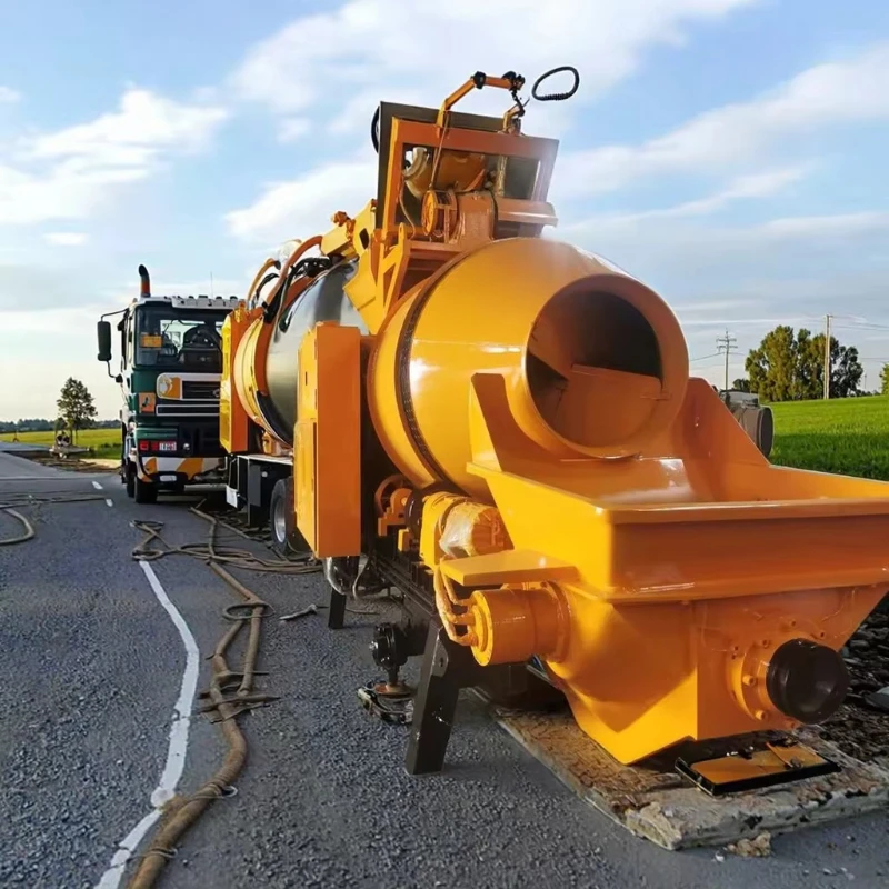 Hot Selling 40M3H HBT Twin Cylinder Concrete Pump Easy Clean Design for Small Civil Construction Factory Direct Wholesale