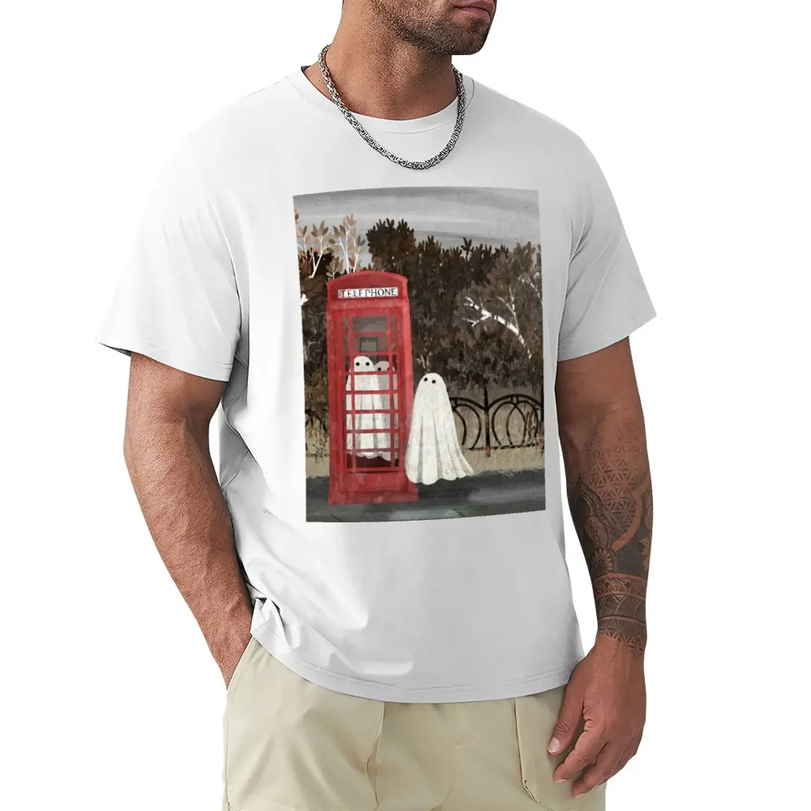 There Are Ghosts in the Phone Box Again... T-Shirt tees boys whites t shirts for men pack