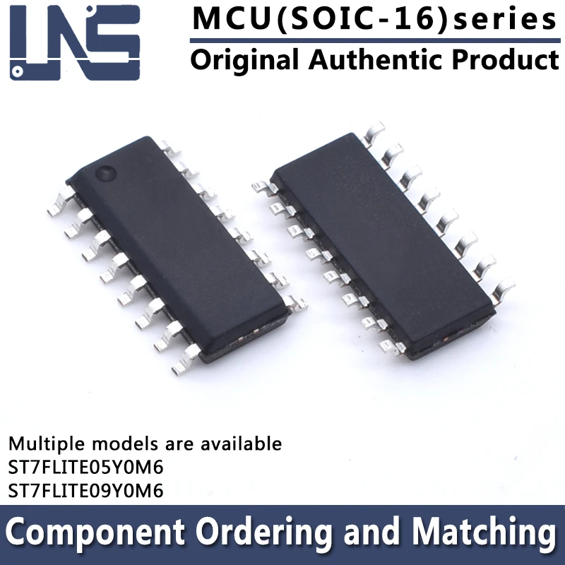 1pcs ST7FLITE05Y0M6 ST7FLITE09Y0M6 SOIC-16 3.9mm 8KB 1.5KB 8-BITMCU