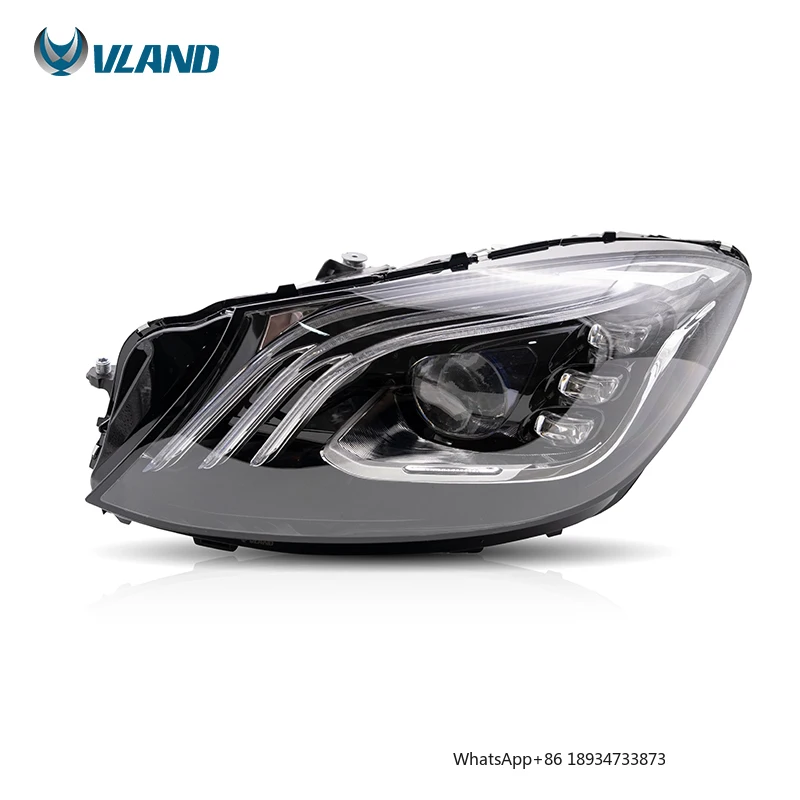 VLAND Manufacturer Wholesales Full LED Headlights W222 2018 2019 2020 Modified Car Front Lamp For Mercedes Benz S Class