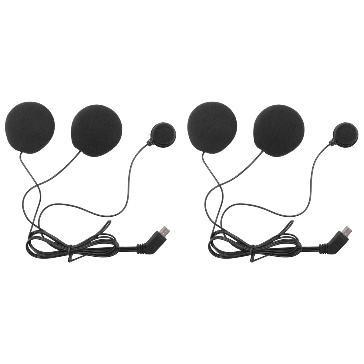 2X Motorcycle Helmet Bluetooth Headset Microphone Speaker Headset Accessories for Full-Helmet