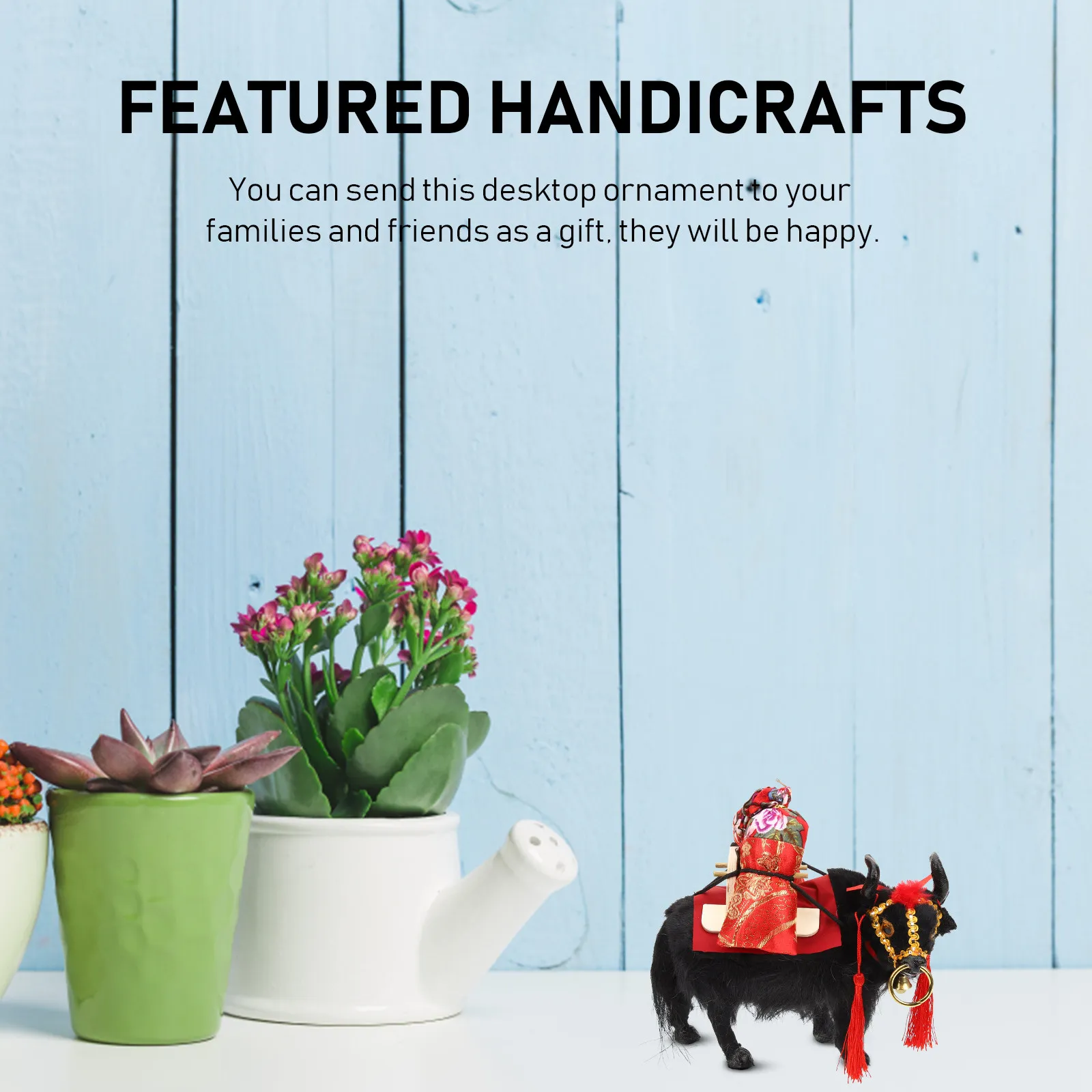 

Realistic Yak Desktop Decoration Handcrafted Animal Ornament for Home Office Dormitory Educational Learning Tool Kids Cognitive