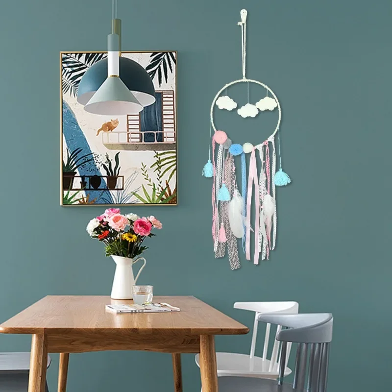 Creative Cloud Dream Catcher Wind Chime Pendant  Hanging Decorations Ornaments Home Window Curtains Pendant Home Garden Decor