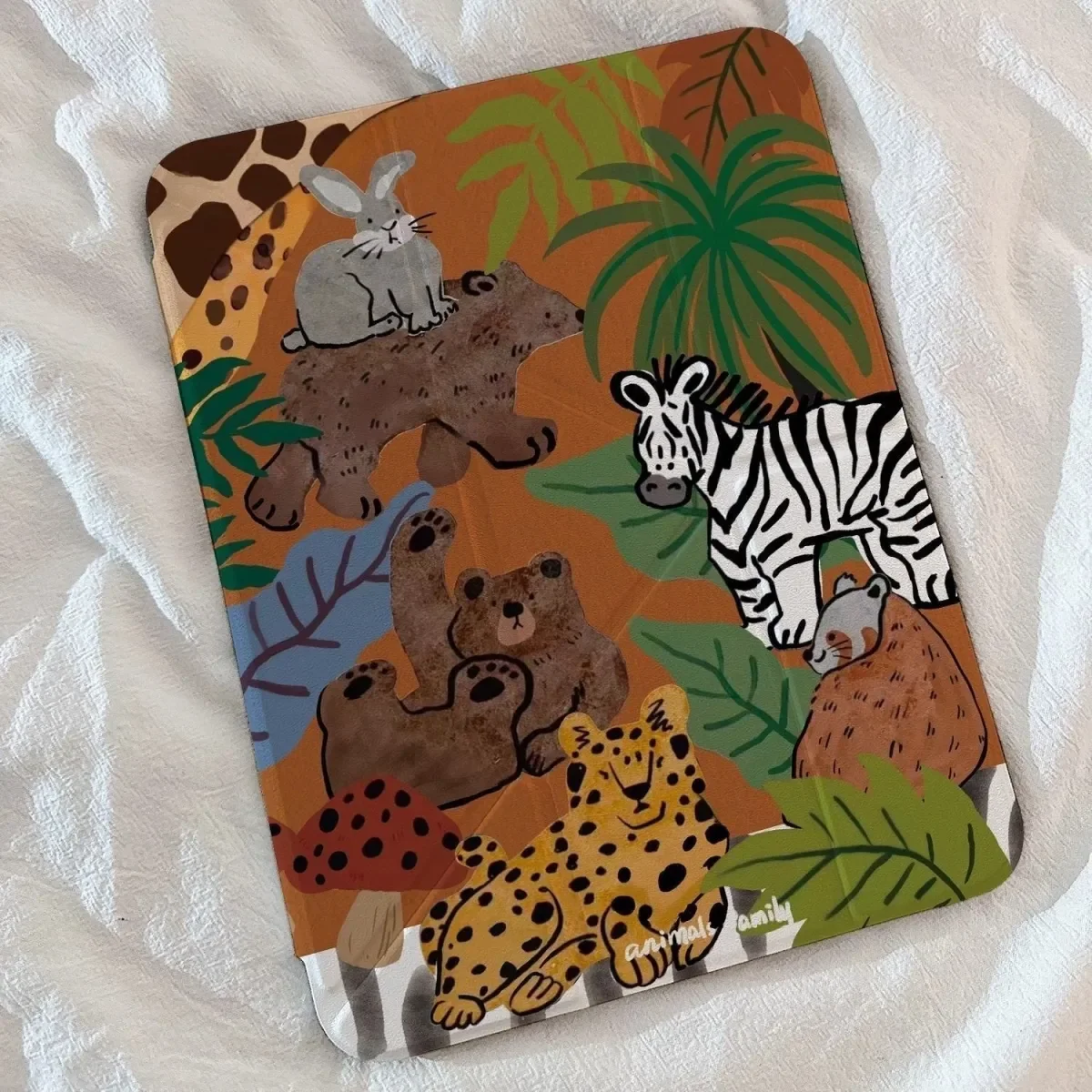 

Animal Family Tablet Case For iPad Pro 11 12.9 13 8.3 M2 M4 M3 9.7 10.2 5/6th 7/8/9 10th 11th Mini 6 7 Air 3 4 5 6 Stand Cover