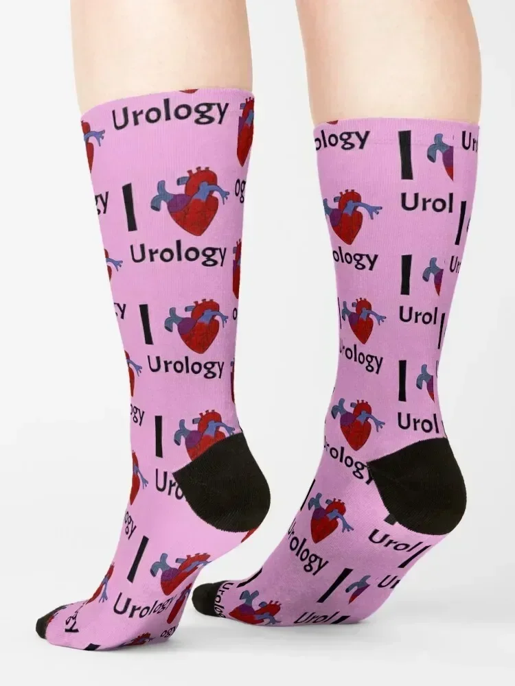 I Love Urology Heart Socks christmas gift anti-slip Climbing gift Designer Man Socks Women's