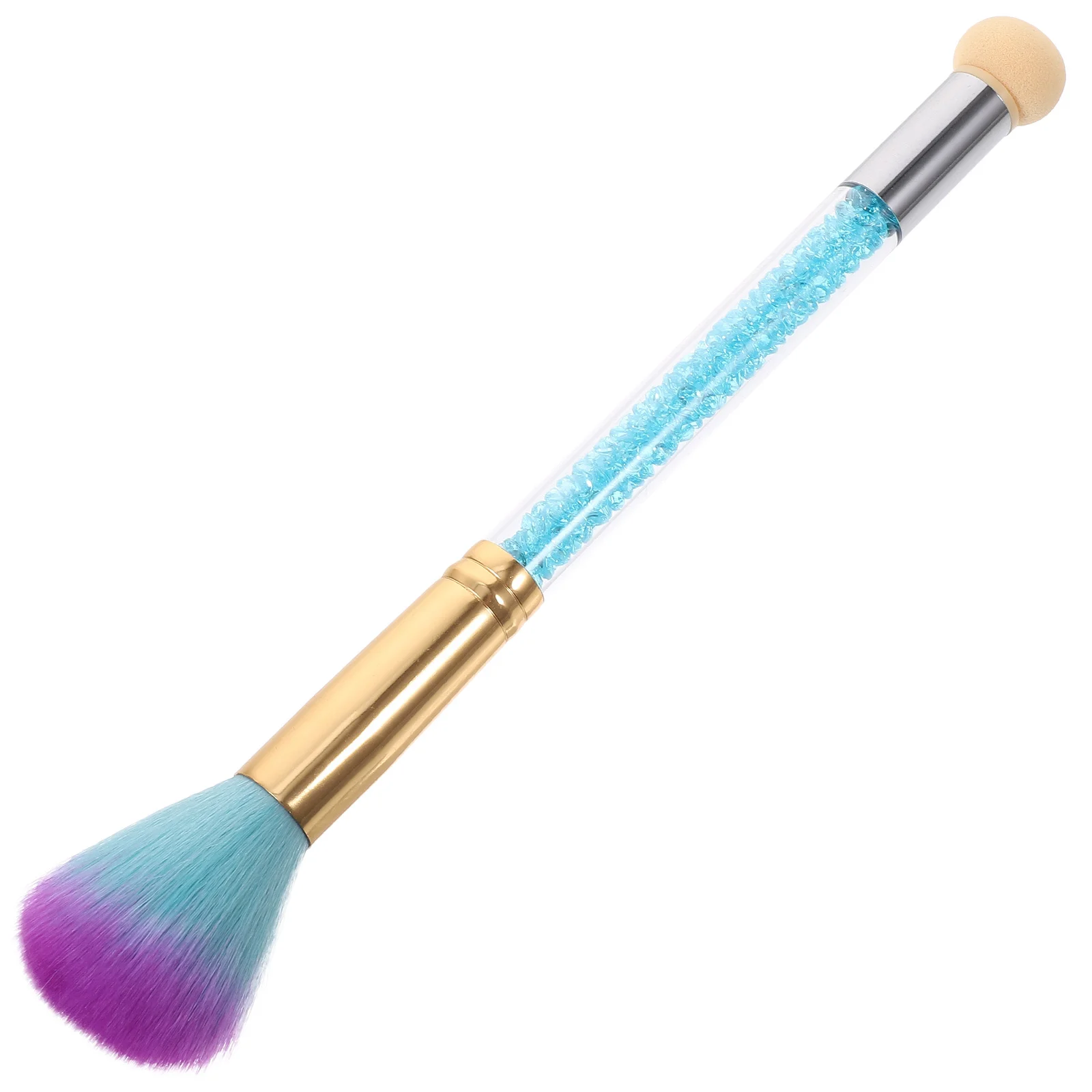 Double Head Nail Art Remover For Acrylic Tips Manicure Tool Makeup Blush Powder Application Nail Dust Brush Nial Art