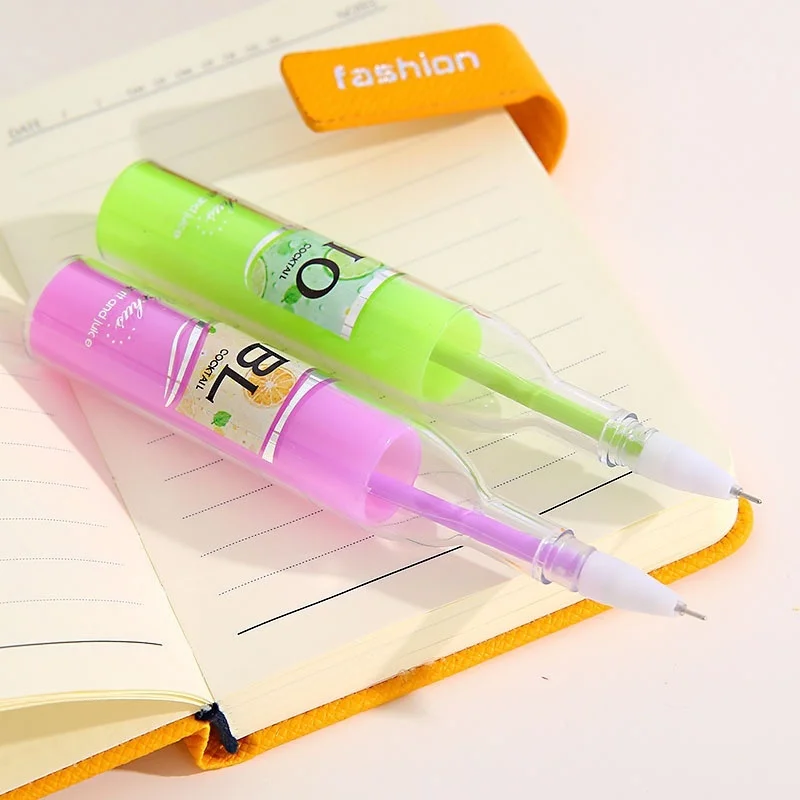 

2 шт., креативные милые коктейли, нейтральные ручки и гелевые ручки, бутылка S, канцелярские принадлежности, школьные и офисные и рекламные принадлежности, инструменты для письма
