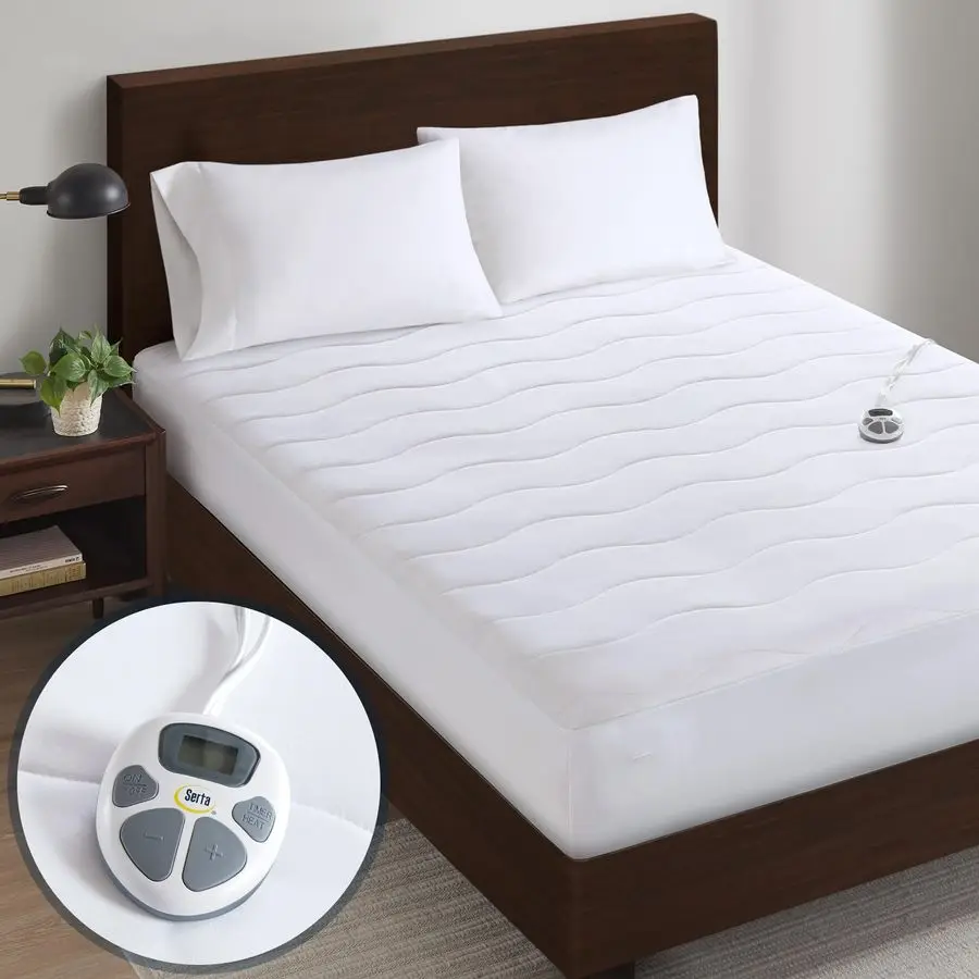 

Heated Mattress Pad Twin XL Deep Pocket, 10 Heat Settings, Auto Shut Off, ETL Certified, Machine Washable, White