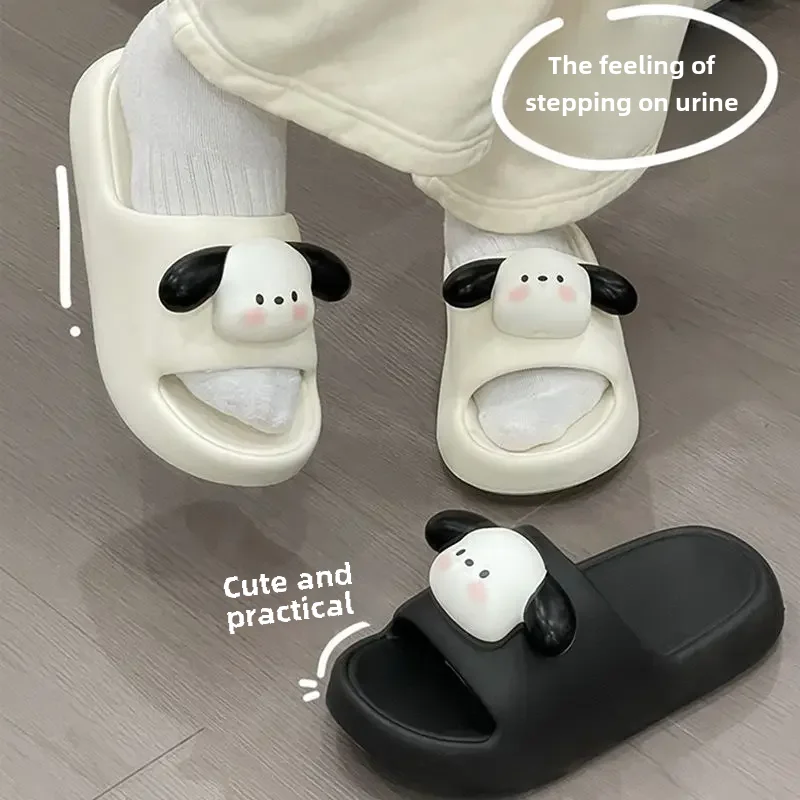 Zapatillas 3D para mujer, desodorante antideslizante para el hogar, baño interior, fondo grueso, zapato ligero y silencioso, se siente como pisar en la caca