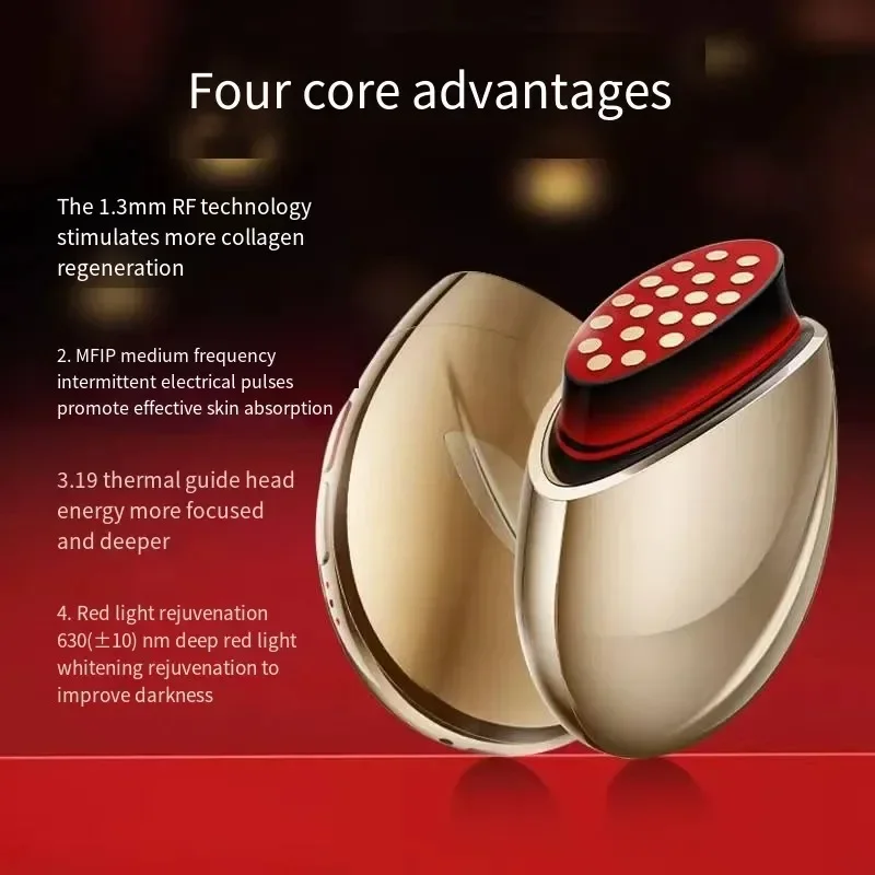 Colágeno anti rugas rf face lift massageador luz vermelha carimbado rf ems instrumento de beleza para facial apertar máquina da pele