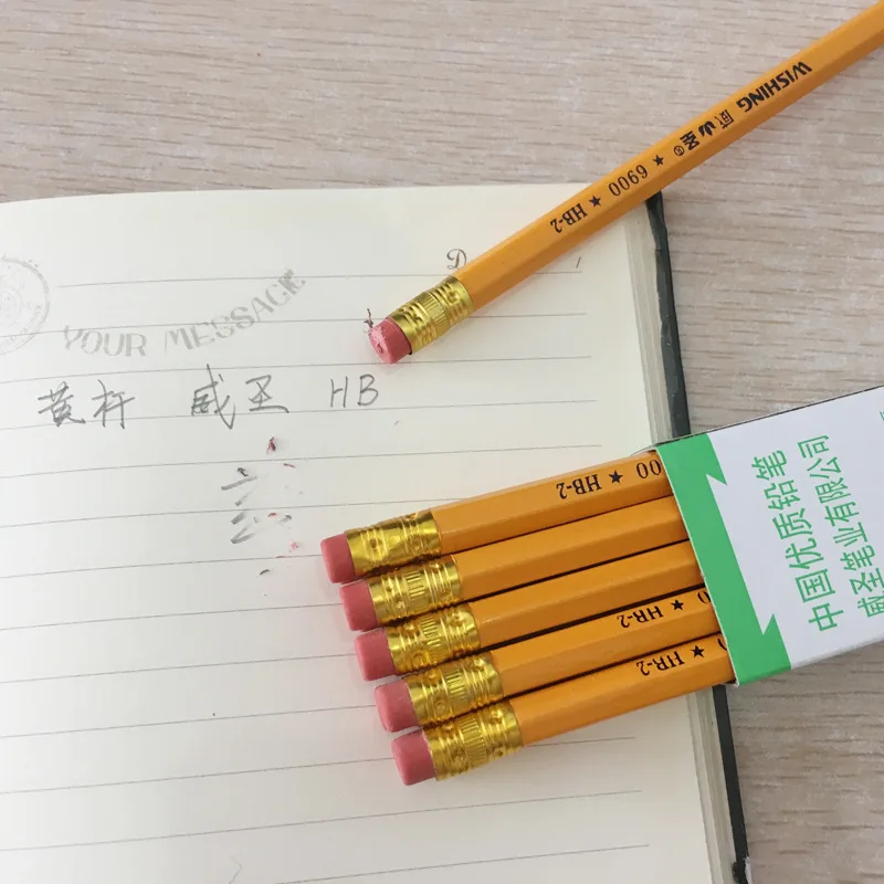 Creative Stationery Wayson Brand With Rubber HB Pencil Log Primary School Pencil Children's Prize Wholesale