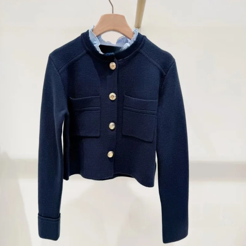 

Съемный вязаный кардиган с кружевным воротником, женский модный осенне-зимний новый поступление, универсальный удобный длинный свеч...