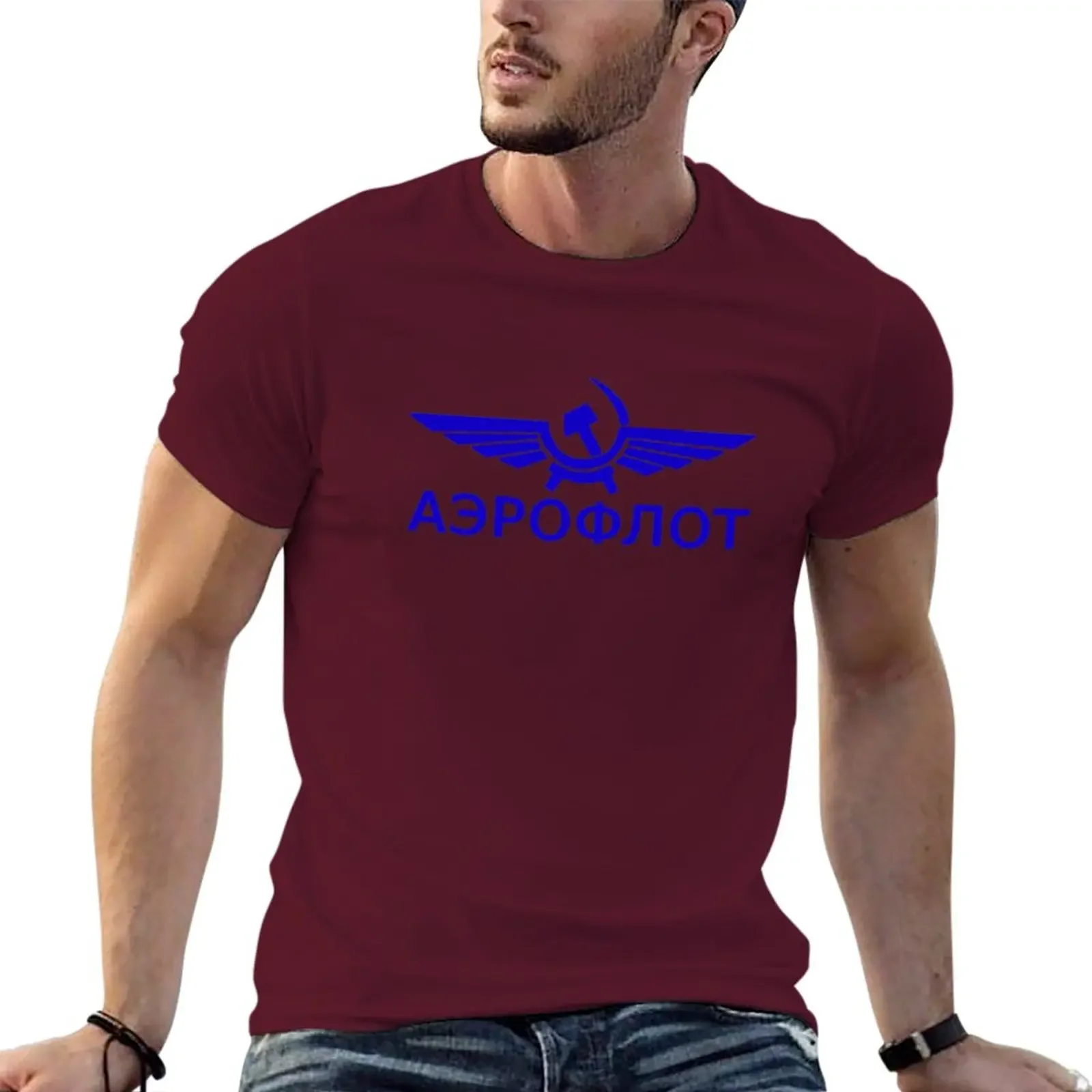 

New Aeroflot T-Shirt affliction shirts plus size tops custom t shirt customizeds luxury clothes men
