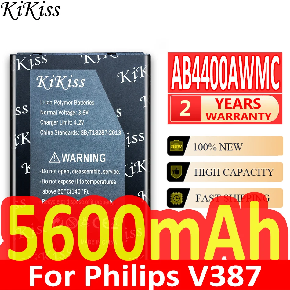 For Philips V387 AB4400AWMC High-Efficiency 5600mAh Mobile Phone Battery