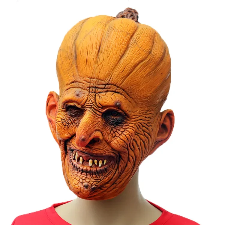 

Halloween horror mask, Easter haunted house costume, latex pumpkin mask, funny party prank props