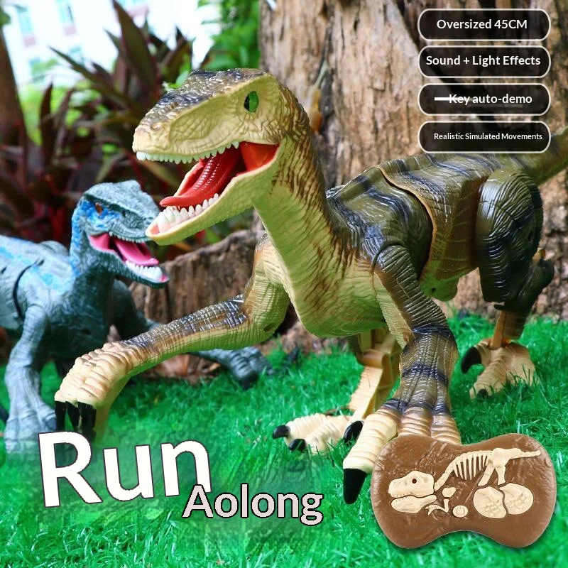 

Радиоуправляемый динозавр-велоцираптор Dinosaur Leader 2.4G, электрический ходячий робот-симулятор, 46 см, реалистичная игрушка-животное, подарок на день рождения для мальчиков