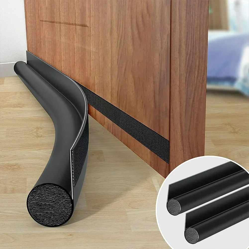 Windproof Seal Strip Draught Excluder Stopper Door Bottom Guard Double Protector Doorstop Dust-proof Blocker Sealer Soundproof