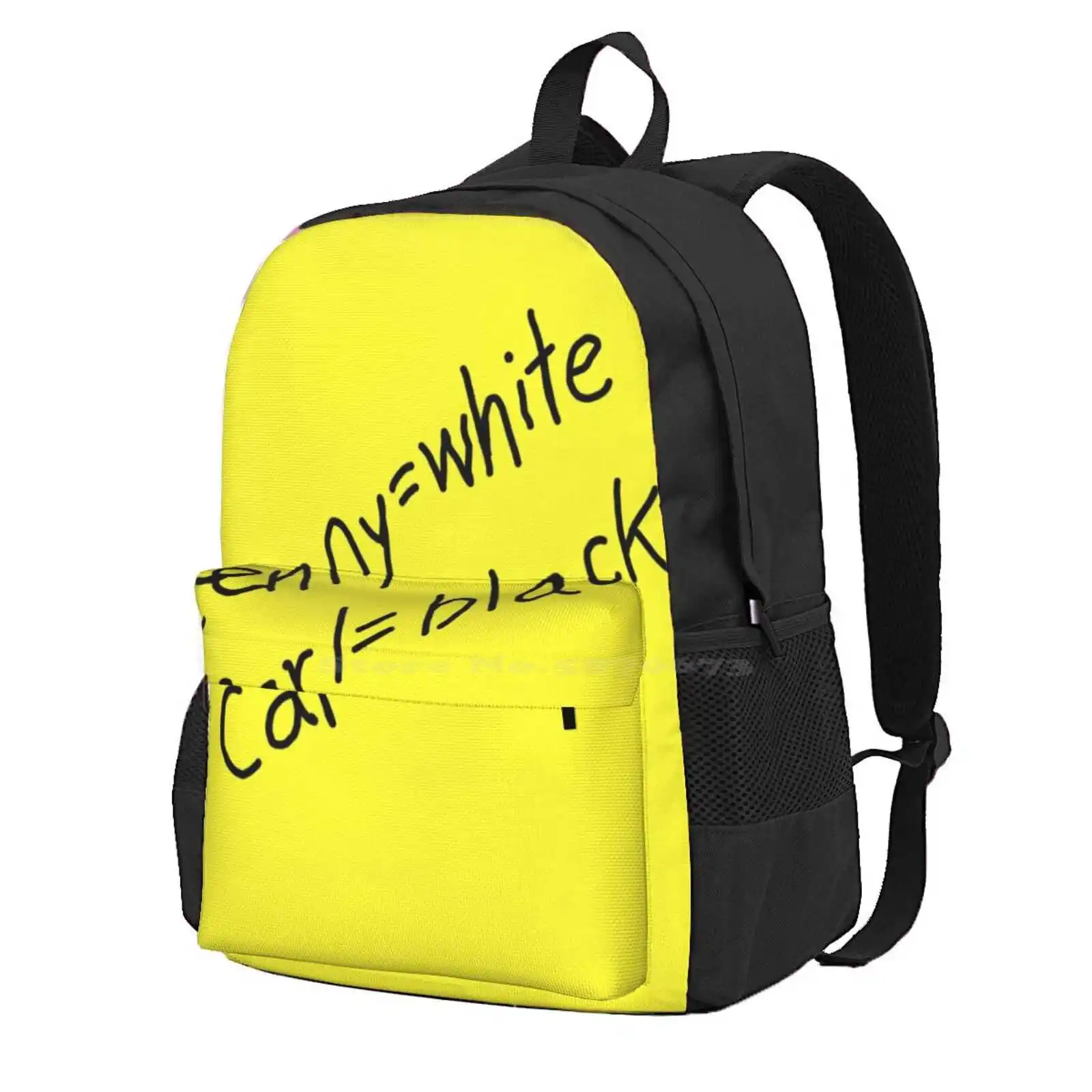 Lenny = White, Carl = Black Hot Sale Schoolbag Backpack Fashion Bags The Lenny Leonard Carl Carlson Lenny White Carl Black Homer