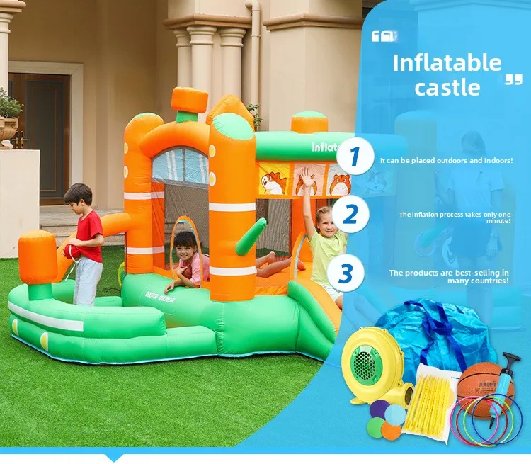 Casa gonfiabile da rimbalzo Doctor Dolphin con palla da fossa, povero castello da salto infaltabile con ventilatore, giocattoli regalo di compleanno per bambini