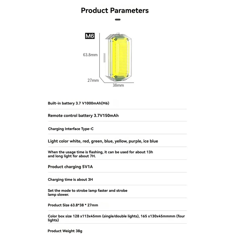 Luce stroboscopica per drone a LED wireless al dettaglio per moto, auto, bici, telecomando 2.4G, spia flash, luce di segnalazione