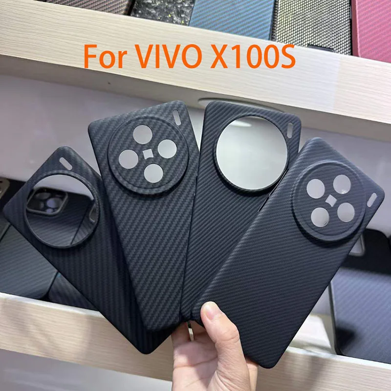 JIT Case for VIVO X100s Pro ＆ X100s Real Carbon Fiber Aramid Anti-explosion Cell Mobile Phone Protective Cover Protection Shell