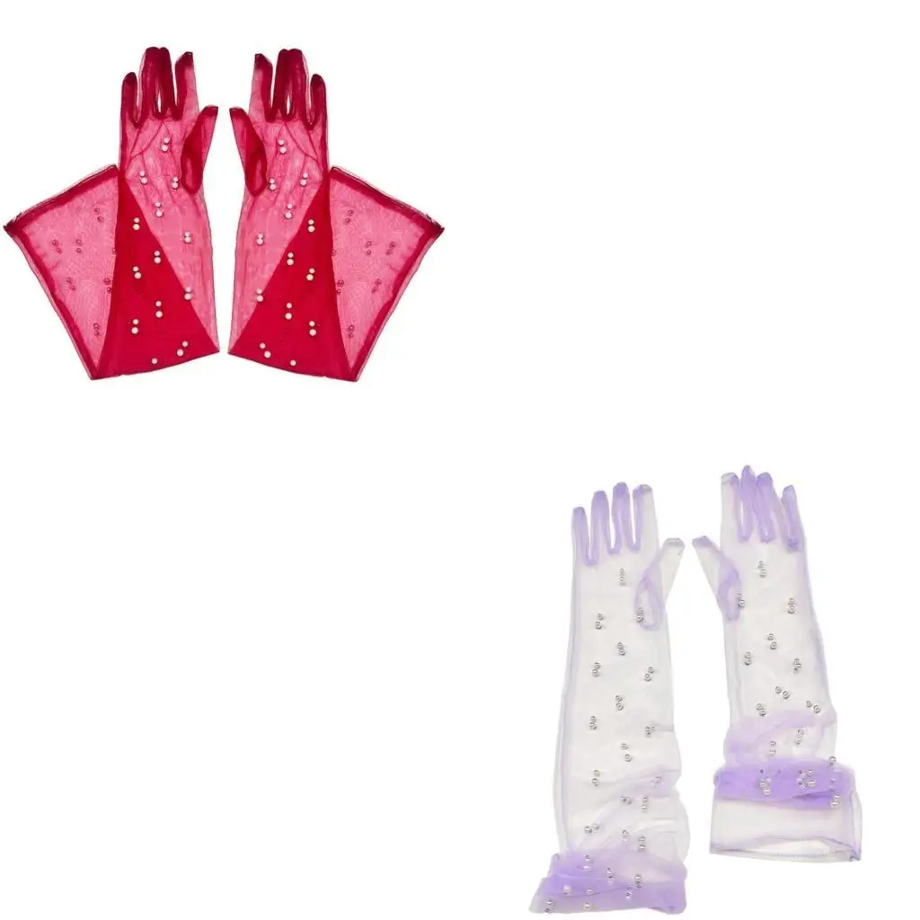 

652F сексуальные тюлевые перчатки для рук для женщин и девочек в тематических костюмах, аксессуары