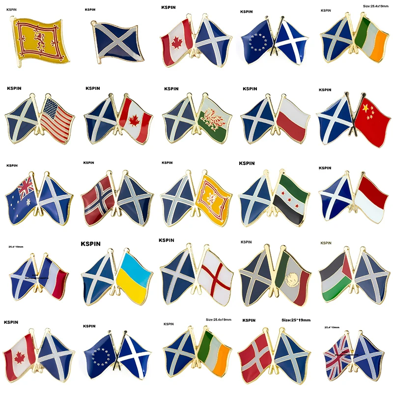 

10pcs a lot Scotland Flag Laple Pin Badge Brooch