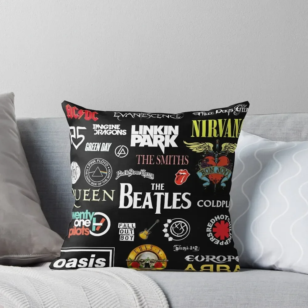 

Collage band/groups Throw Pillow Sofa Pillow Cover Room decorating items Luxury Sofa Cushions Pillow