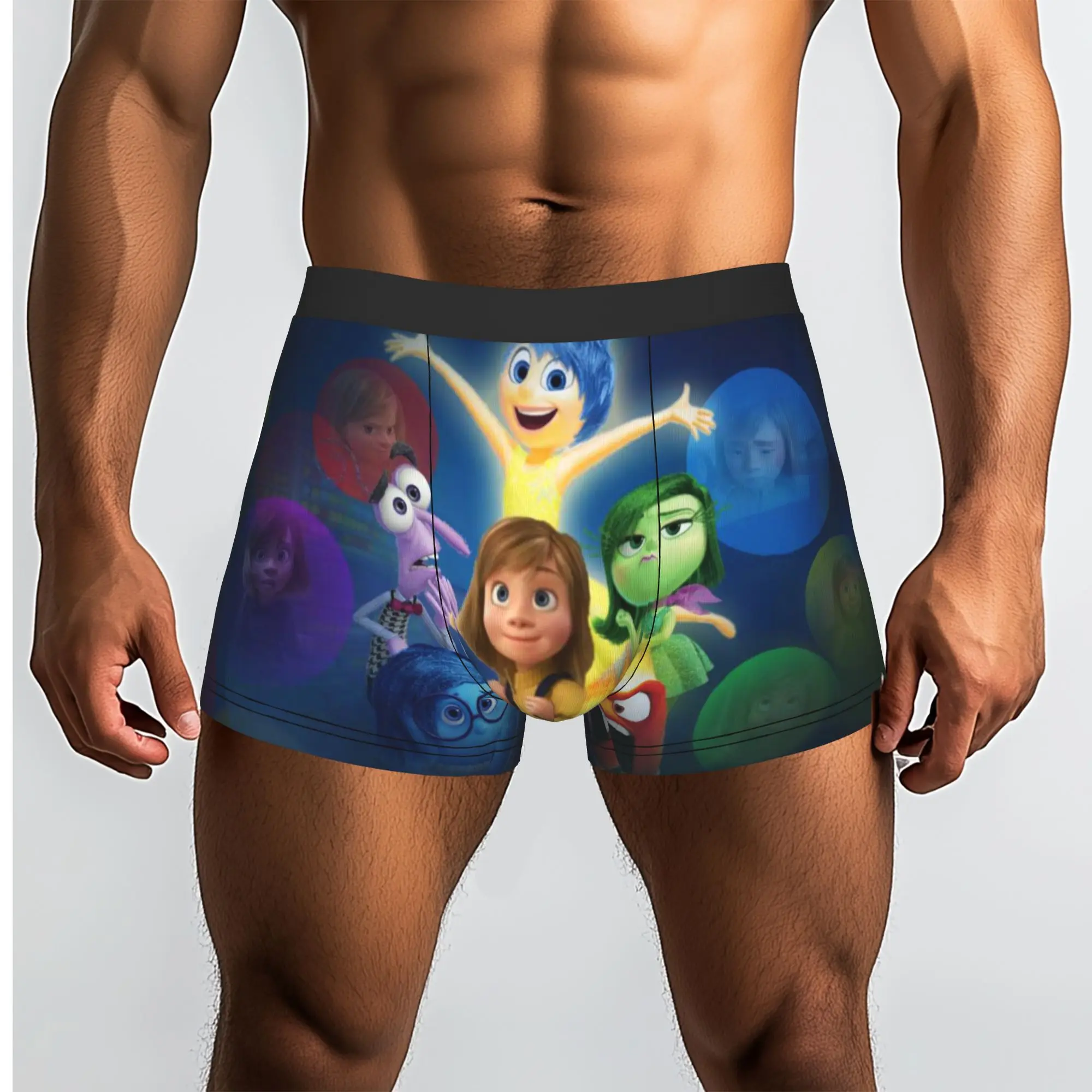 Customized Male Funny I-Insides Cartoon Out   Underwear  Boxer Briefs Soft Shorts Panties Underpants