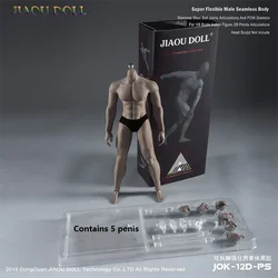 JIAOU DOLL JOK-12D-YS/JOK-12D-BS JOK-12D-PS 1:6 Scale Strong Male Super Flexible Seamless Body With Metal Skeleto Action Figure
