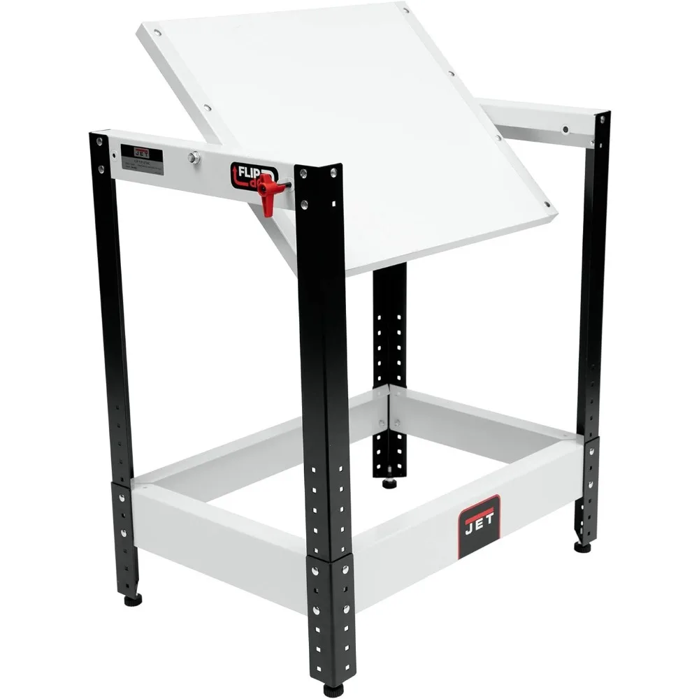 JET Flip Top Benchtop Machine Table, 728200, White and Black