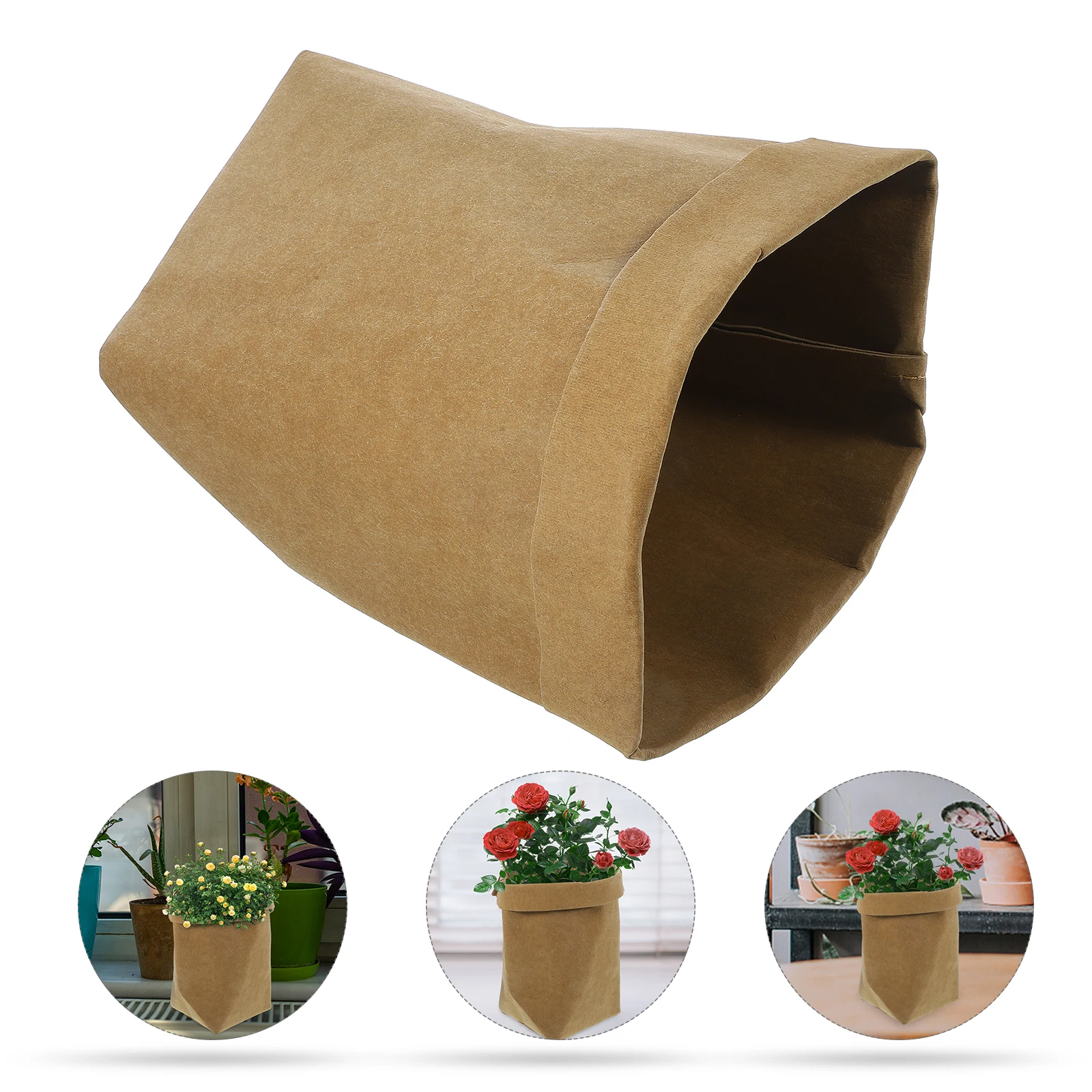 

Paper Bags Storage Decorative Washable Flower Pot Cover Organizer Container Protective Gardening