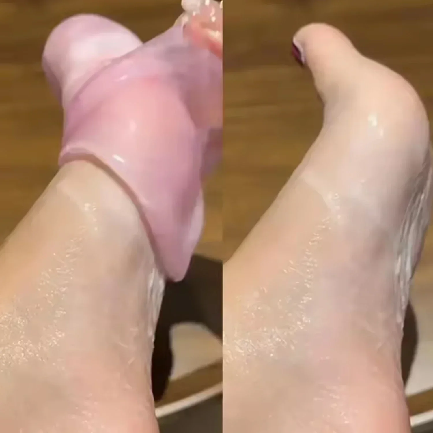 2PCS Silicone Moisturizing Foot Socks Exfoliating Dry Cracked Foot Care Socks Spa Pedicure Socks Massage Moisturizing Gel Sock