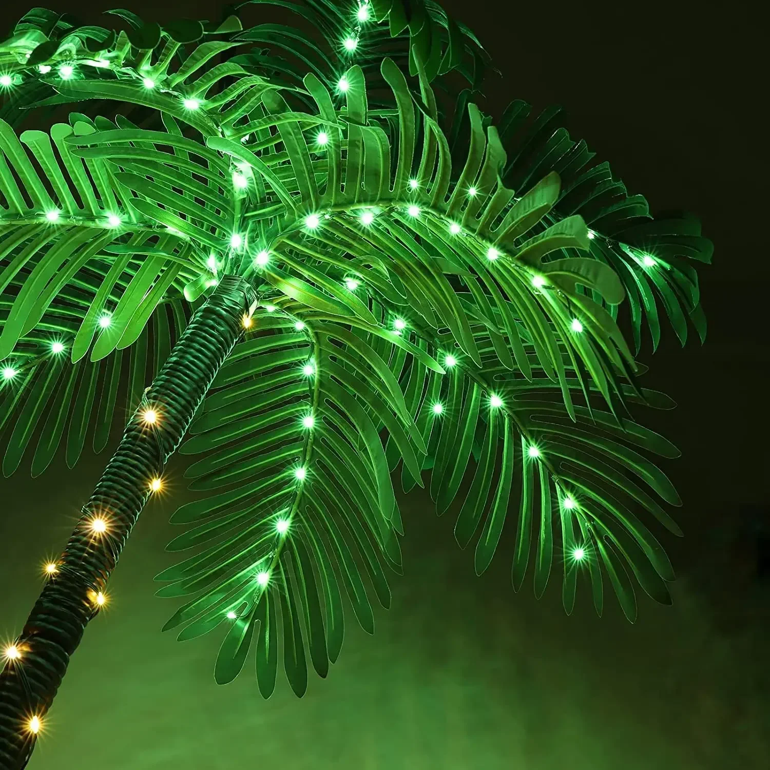 ไฟต้นปาล์ม 6 ฟุต LED ไฟต้นไม้ประดิษฐ์สําหรับการตกแต่งบาร์ Tiki ปาร์ตี้เขตร้อน