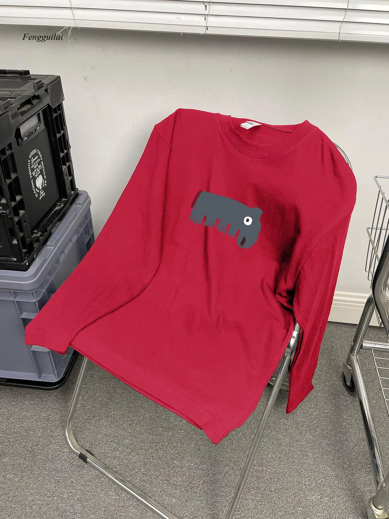 เสื้อยืดแขนยาว - เสื้อเชิ้ตลำลองผ้าเนื้อนุ่มระบายอากาศได้ดี ซักด้วยเครื่องซักผ้าได้ เสื้อฤดูใบไม้ร่วงฤดูหนาวสำหรับชุดทำงานและงานปาร์ตี้