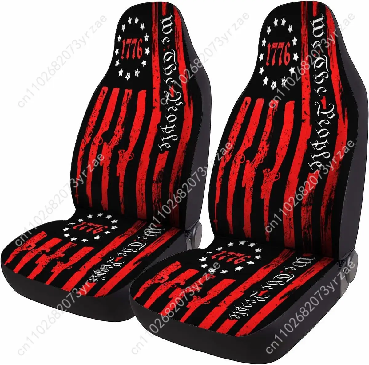 

We The People 2 Front Car Seat Covers for Car Truck Sedan SUV, American Flag Car Gifts, Patriotic Automotive Seat Covers, Breath