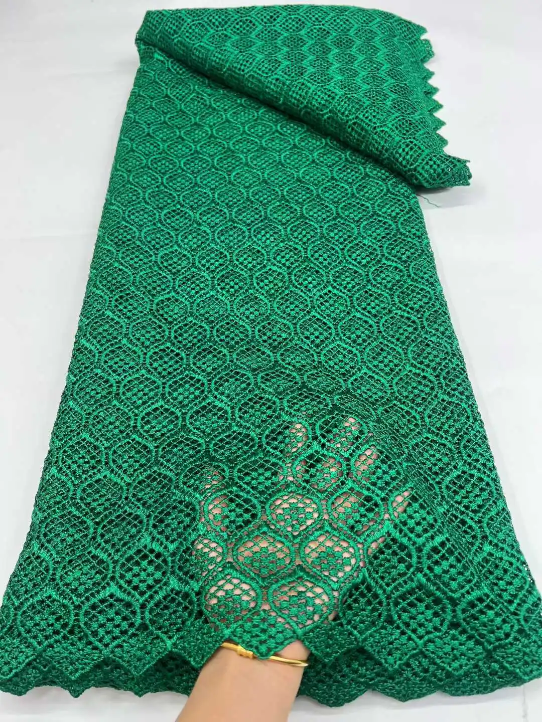 

Африканское кружевное полотно 2026: высококачественное нигерийское кружево из молочного шелка, гипюр, водорастворимое, для вечеринок, RFA25165