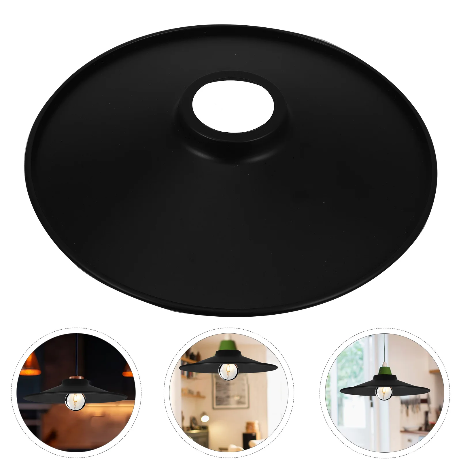 

Retro Lampshade 4 2cm Hole Black Iron Table Shade Mini Cover Home Decor Metal Lampshades Vintage Style Small Desk Lighting